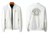 chaude veste blouson versace jeans homme zipper embroidery white